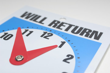 Closeup of clock with 