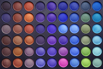 Professional multicolour eyeshadows palette