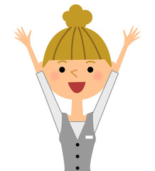 働く女性　バンザイ