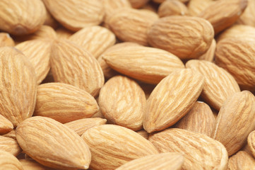 Closeup of healthy almonds