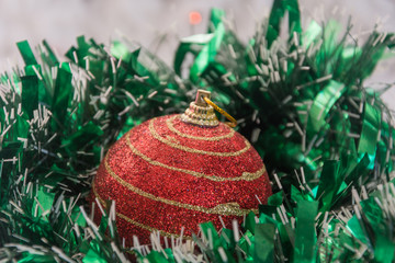 Closeup Beautiful Christmas And New Year Decoration.