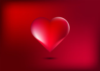 Heart in Red background,Valentine's day