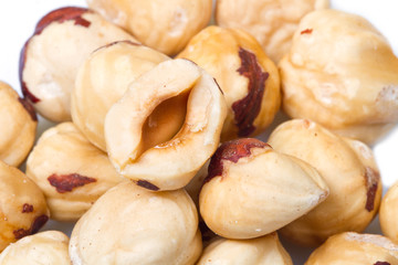 Hazelnuts isolated