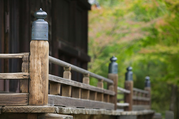 Fototapeta na wymiar Japan Kyoto Ninna-ji Temple architectural detail close-up