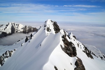 pure nature - breathtaking view of snowy mountains - New Zealand