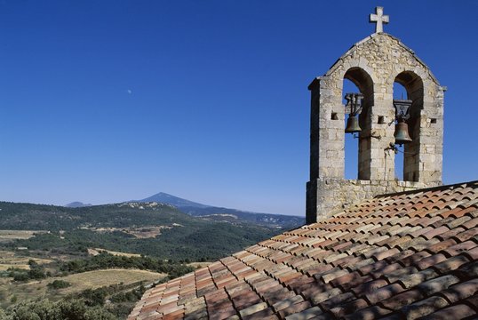 View of Mont Ventoux from Suzette, Provence, France