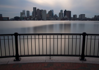 Boston skyline, long exposure