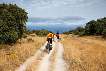 Obraz premium Pilgrimns along the way of St. James