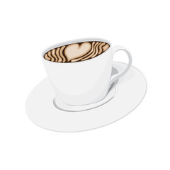 Coffee cup poster retro vintage isolated