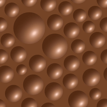 Seamless chocolate bar bubbles texture pattern illustration