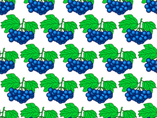 Dark blue berry seamless pattern