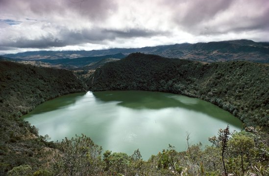 Lake Guatavita, basis of the El Dorado legend, Colombia