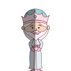 wise man manger character vector illustration design