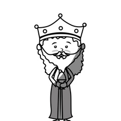 wise man manger character vector illustration design