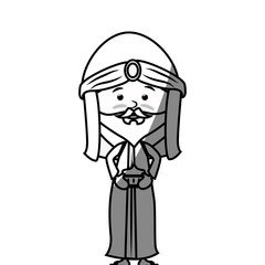 wise man manger character vector illustration design