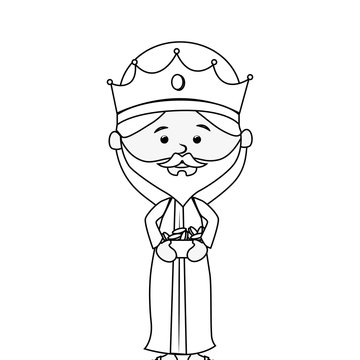 wise man manger character vector illustration design