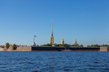 Naklejka premium Hare island and the Peterpavlovskay fortress