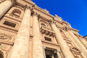 Columns of the facade of St. Peter's in Rome