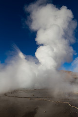 Eruption of geyser at El Tatio