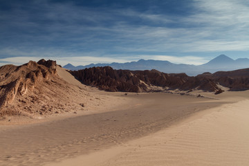Fototapeta na wymiar Sand dunes at Valle de la Muerte