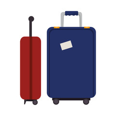 suitcase travel isolated icon vector illustration design