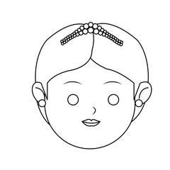 Woman icon. Girl female avatar person people and human theme. Isolated design. Vector illustration