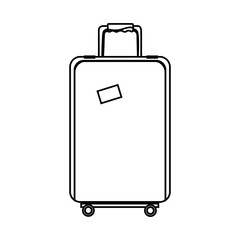 suitcase travel isolated icon vector illustration design