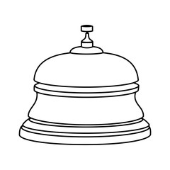 reception hotel ring isolated icon vector illustration design