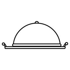 tray server isolated icon vector illustration design