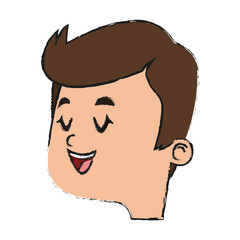 Man cartoon icon. Male avatar person people and human theme. Isolated design. Vector illustration