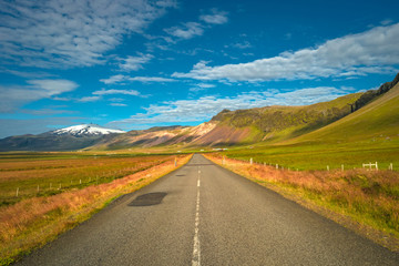 Naklejka premium Icelandic colorful and wild landscape at summer