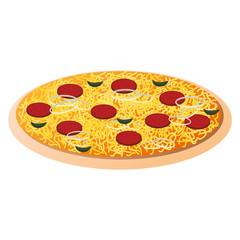 delicious pizza italian icon vector illustration design