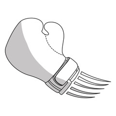 boxing glove sport equipment icon over white background. vector illustration