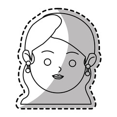 Woman icon. Girl female avatar person people and human theme. Isolated design. Vector illustration