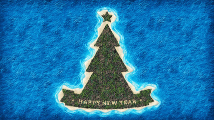Island "New Year tree"