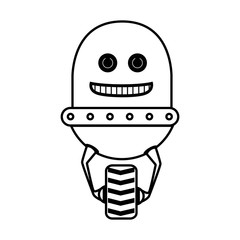 robot character isolated icon vector illustration design