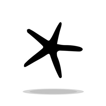 sea simple starfish black icon vector