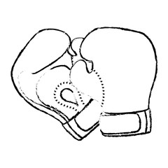 boxing gloves icon over white background. sport equipment concept. vector illustration