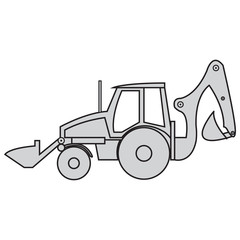 Schematic image of excavator