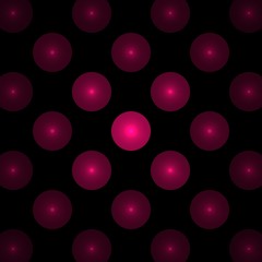 pink circles on a black background, abstract dark fractal computer generated image, background for text labels