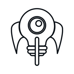 rocket start up isolated icon vector illustration design