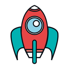 rocket start up isolated icon vector illustration design