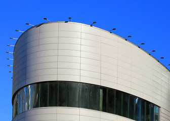 Buildings dome  of the steel color