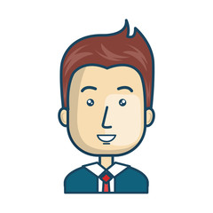 businessman character avatar isolated vector illustration design