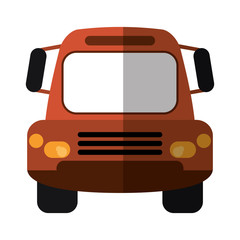 bus public transport city front view with shadow vector illustration eps 10