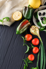 Ingredients for cooking Greek salad