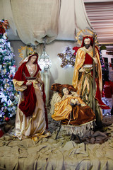 Fototapeta na wymiar José, Maria e o menino Jesus
