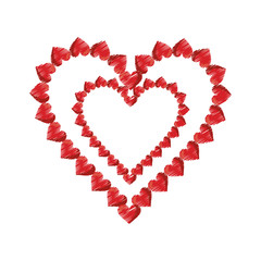 drawing valentine day heart decorative vector illustration eps 10