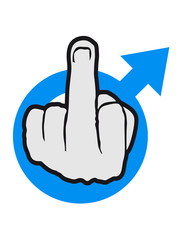 Male man boy boy show gloves stinkfinger middle finger symbol fuck you off logo design cool insult insulting fake you fierce