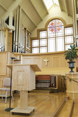 Interior view of a modern church